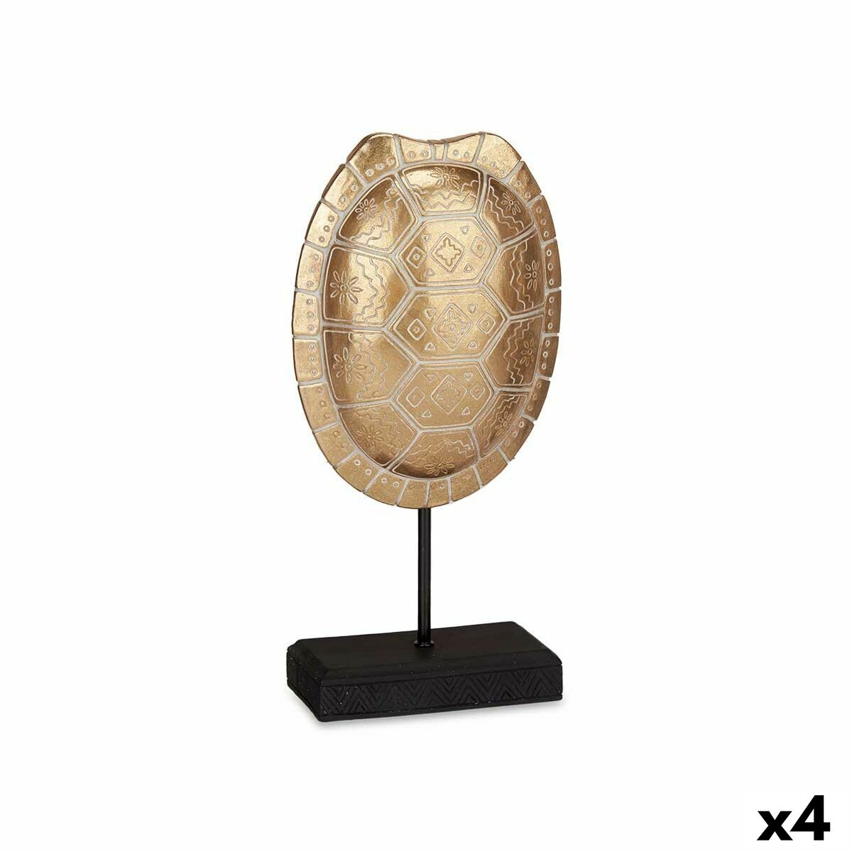 Figurine Décorative Tortue Doré 17,5 x 36 x 10,5 cm (4 Unités)