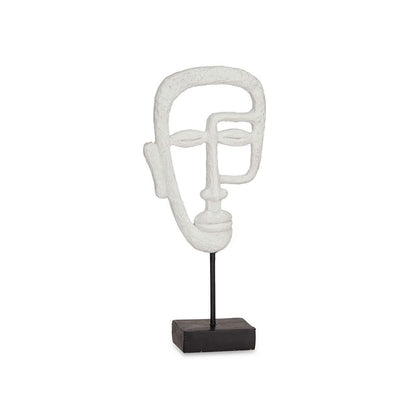 Figurine Décorative Visage Blanc 19,5 x 38 x 10,5 cm (4 Unités)