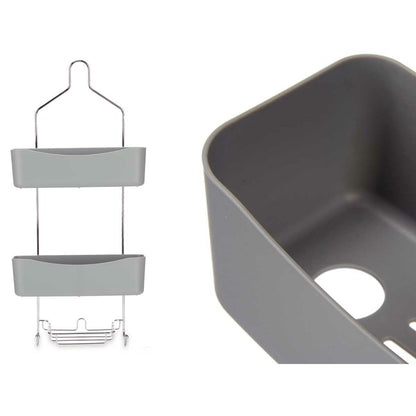 Rangement de douche 28 x 60 x 14 cm Gris Métal Plastique (6 Unités)