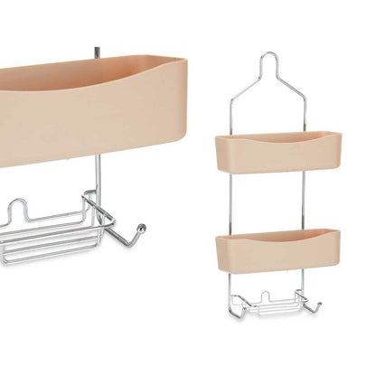 Rangement de douche 28 x 60 x 14 cm Beige Métal Plastique (6 Unités)