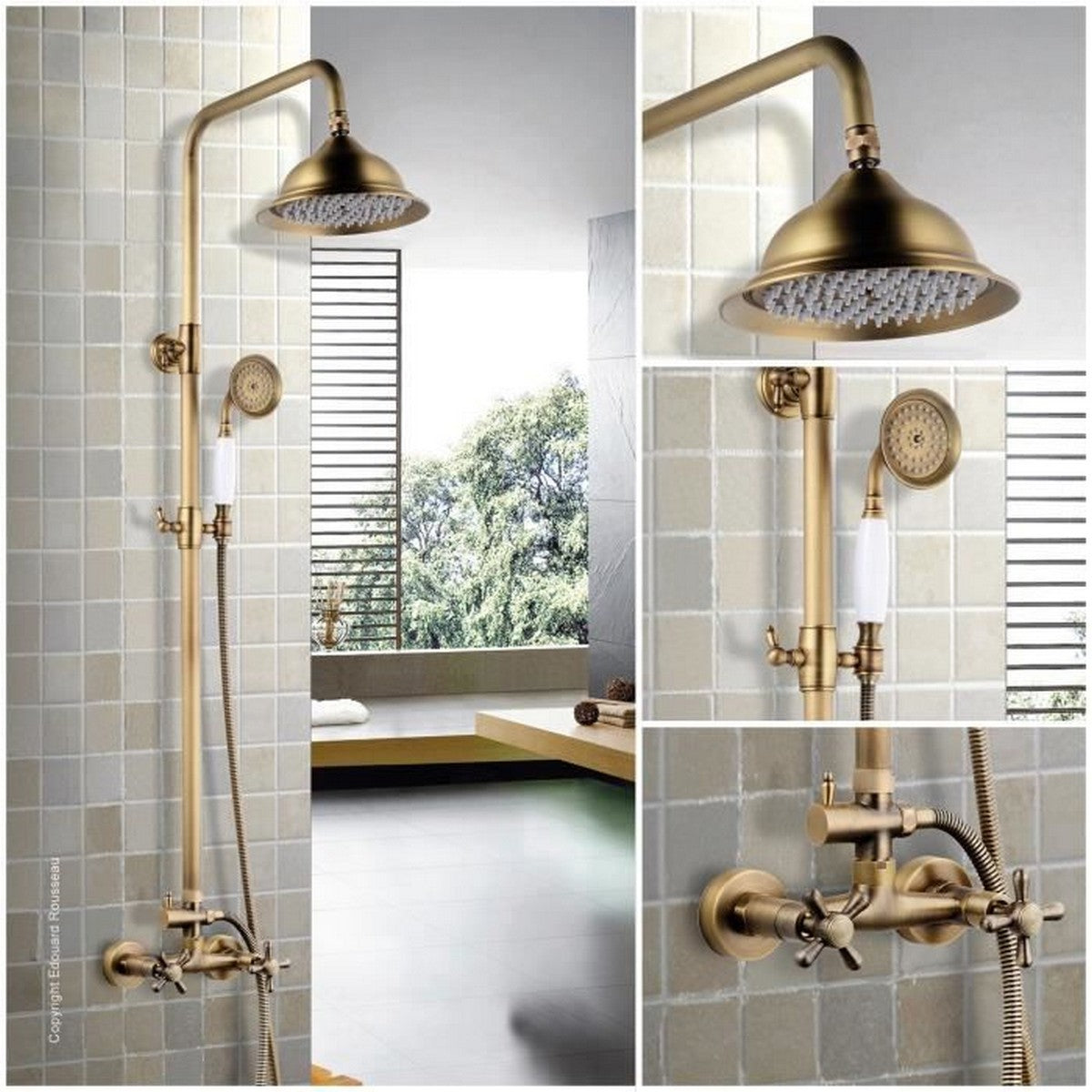 Colonne de douche ROUSSEAU Acier inoxydable Bronze