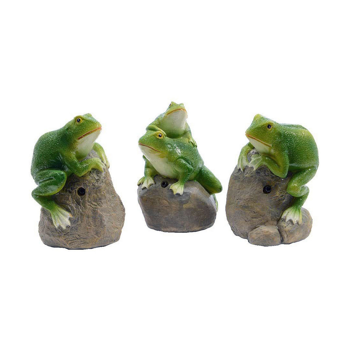 Figurine Décorative Decoris avec son 8 x 7,4 x 11,5 cm Vert Grenouille