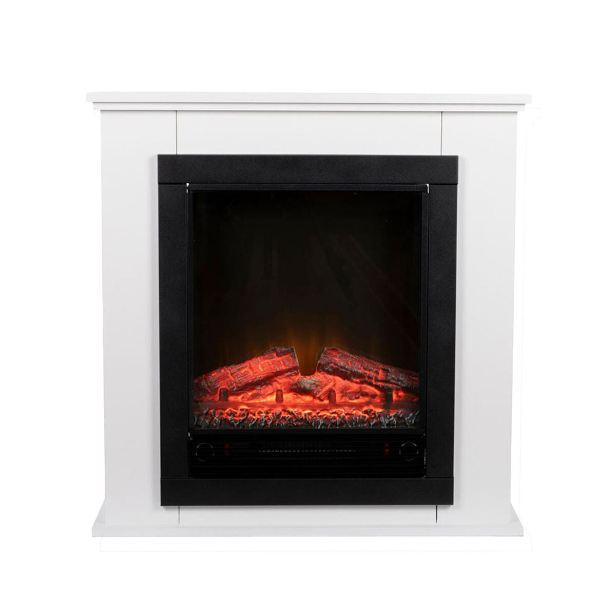 Cheminée murale électrique décorative Classic Fire Geneva Noir/Blanc 1800 W