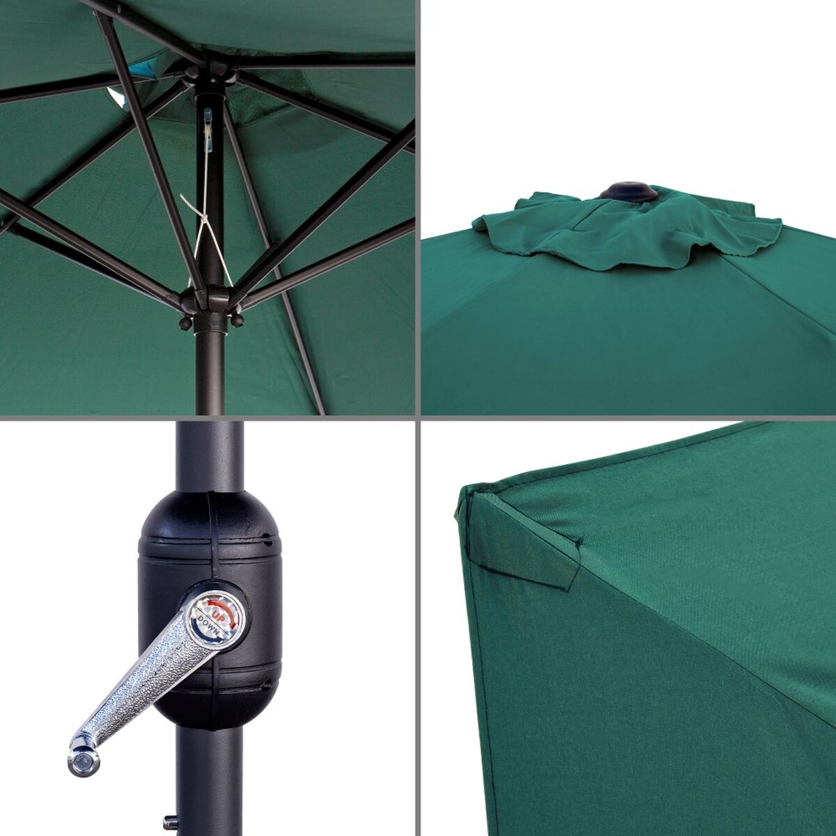 Parasol Monty Aluminium Vert 270 cm