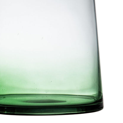 Bougeoir Vert verre 16,5 x 16,5 x 35 cm