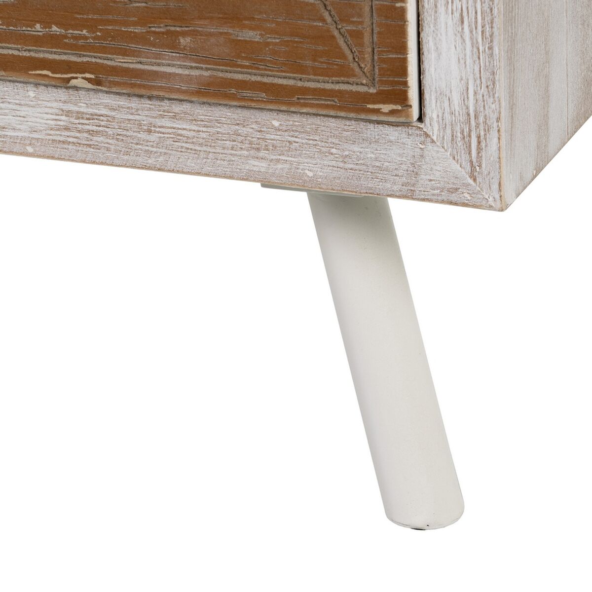 Caisson à Tiroirs COUNTRY 50 x 35 x 112 cm Naturel Blanc Bois d'épicéa MDF