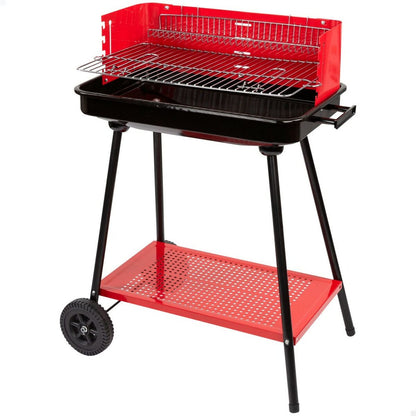 Roues de barbecue au charbon de bois Aktive Rouge 66 x 85 x 44 cm