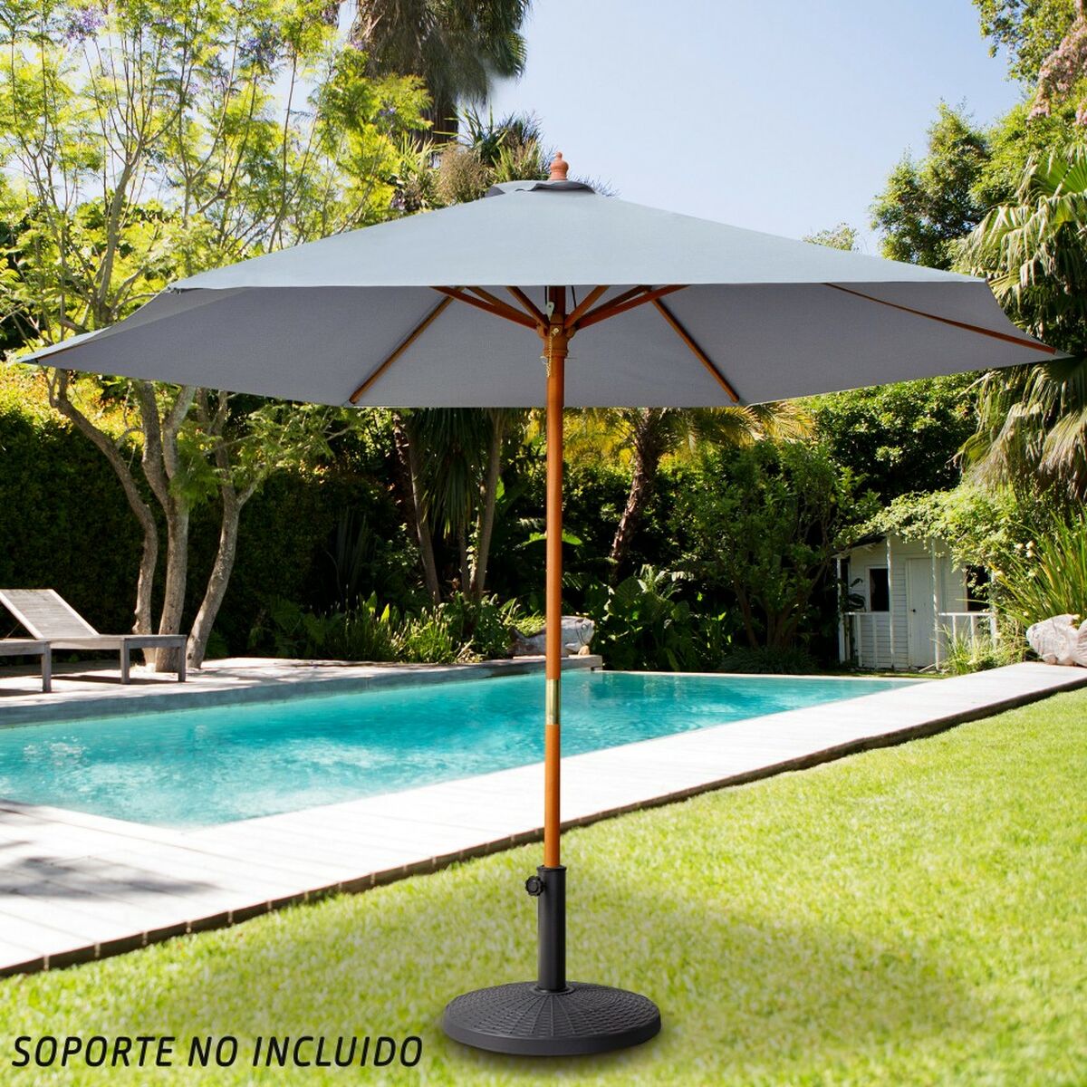 Parasol Aktive 300 x 240 x 300 cm Gris Bois