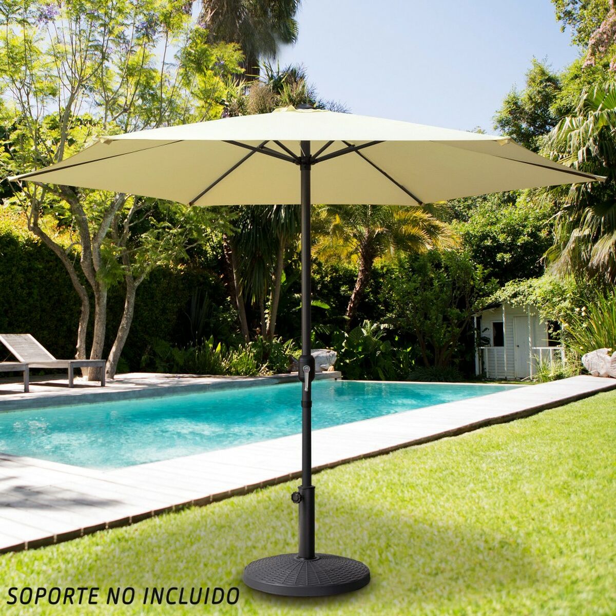 Parasol Aktive 250 x 235 x 250 cm Aluminium Crème