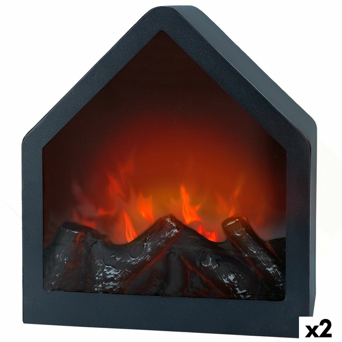 Cheminée murale électrique décorative Ambients 20 x 23 x 14 cm (2 Unités)