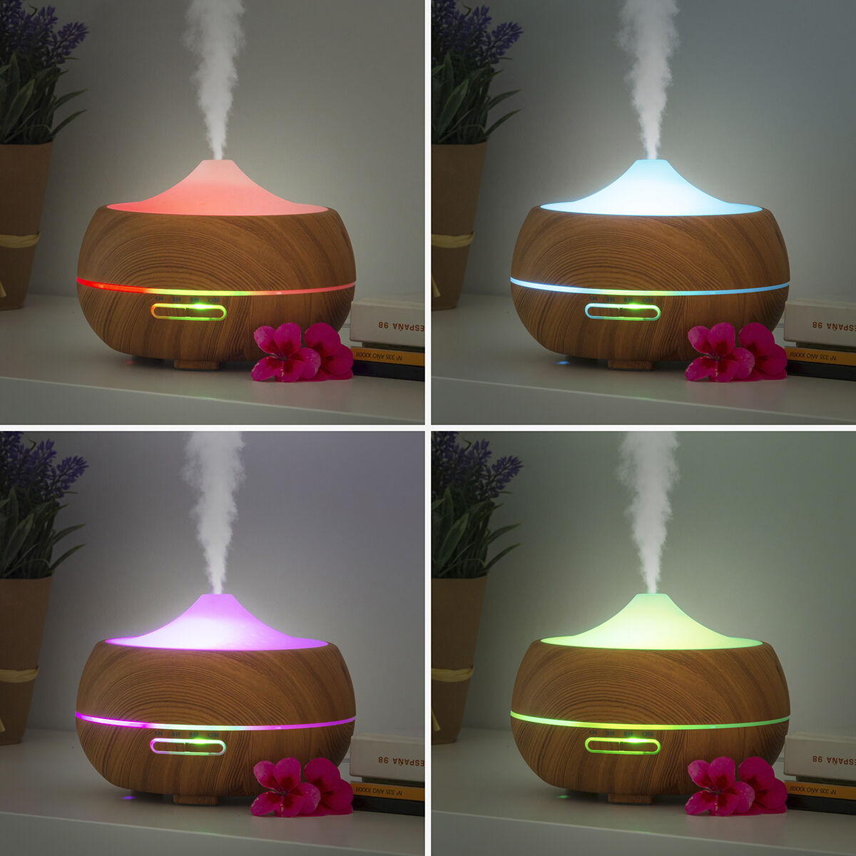 Humidificateur à Diffuseur d'Arômes avec LED Multicolore InnovaGoods