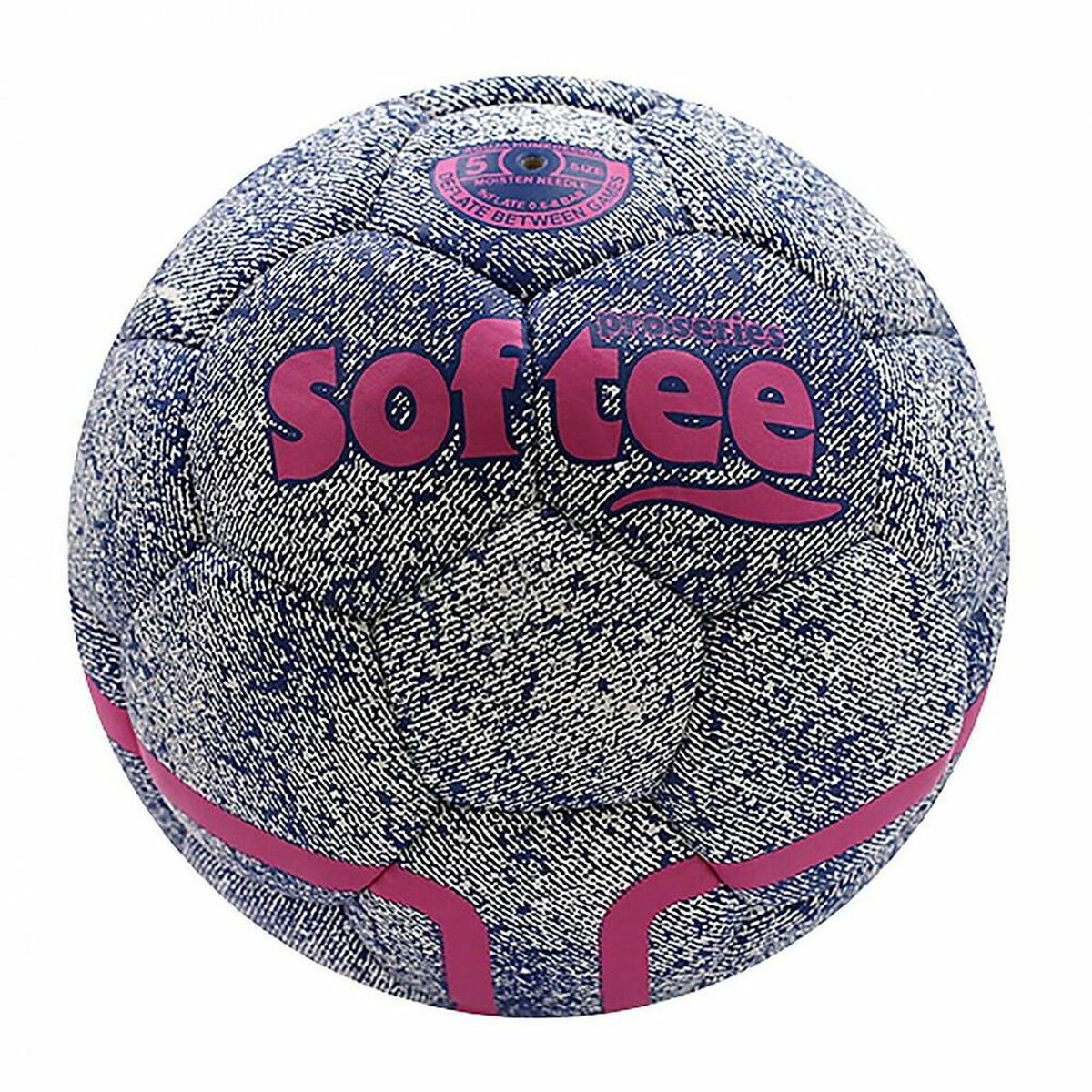 Ballon de Football DENIM Softee 80663 Rose Synthétique (5)