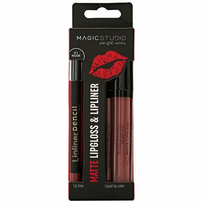 Set de Maquillage Magic Studio Matte Lipgloss & Lipliner (2 pcs)