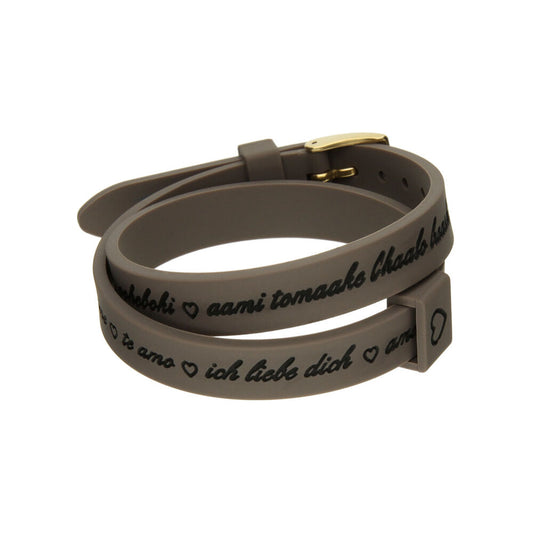 Bracelet Femme il mezzometro I LOVE YOU GOLD - BRACCIALE IN SILICONE/SILICONE BRACELET