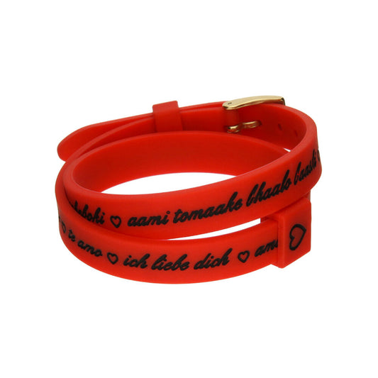 Bracelet Femme il mezzometro I LOVE YOU GOLD - BRACCIALE IN SILICONE/SILICONE BRACELET