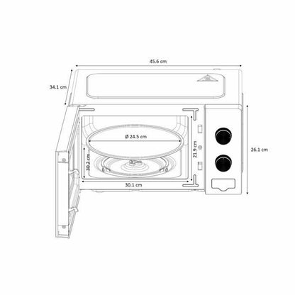 Micro-ondes avec Gril Oceanic MO20B11 20 L