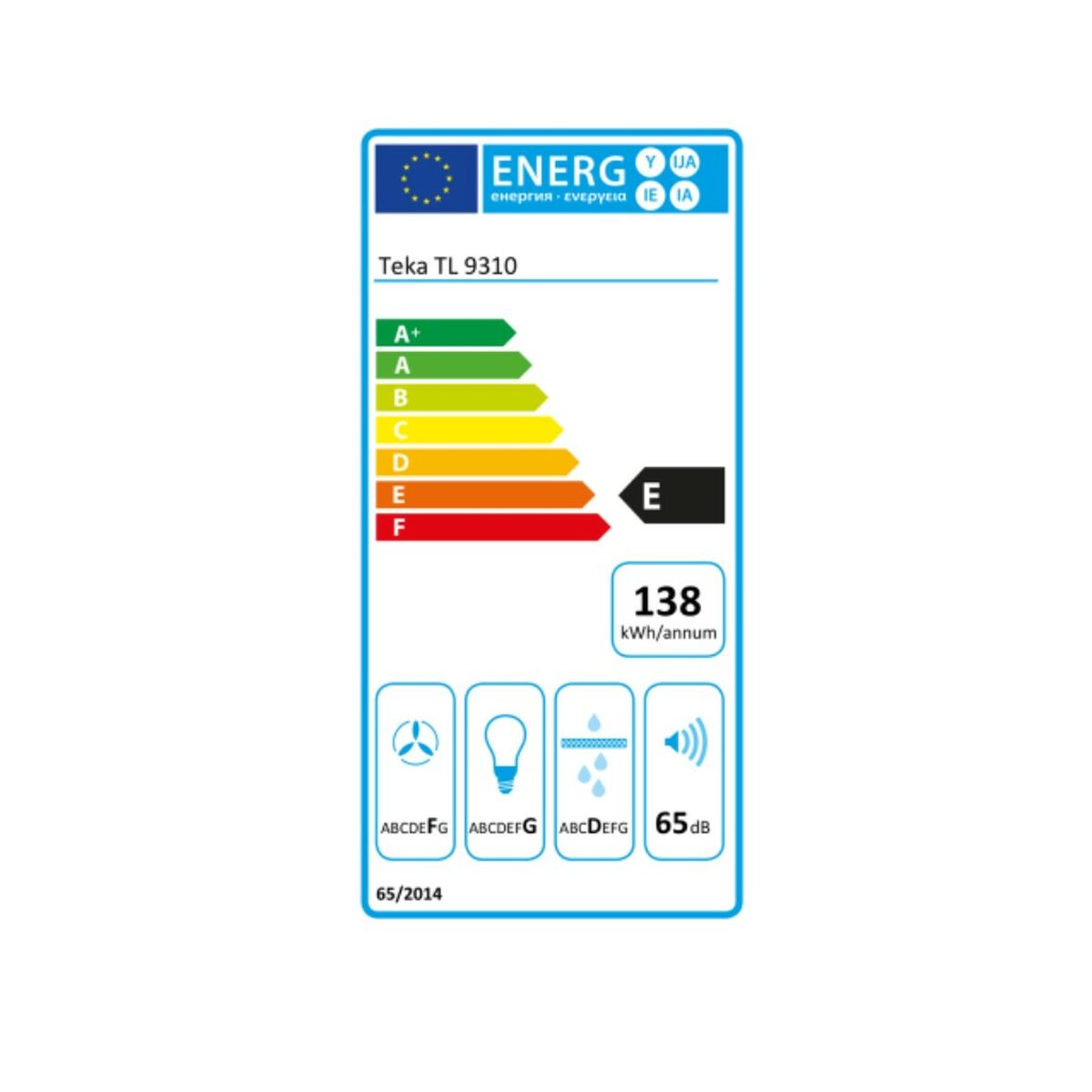 Hotte standard Teka 40474390 90 cm 332 m³/h 175W E Acier