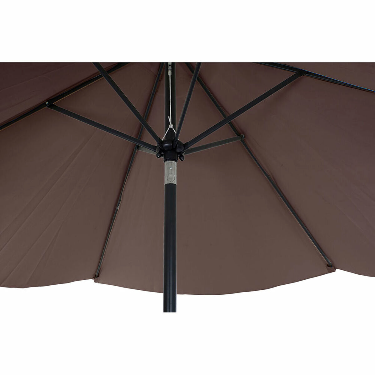 Parasol DKD Home Decor Marron Noir Polyester Acier (300 x 300 x 250 cm)