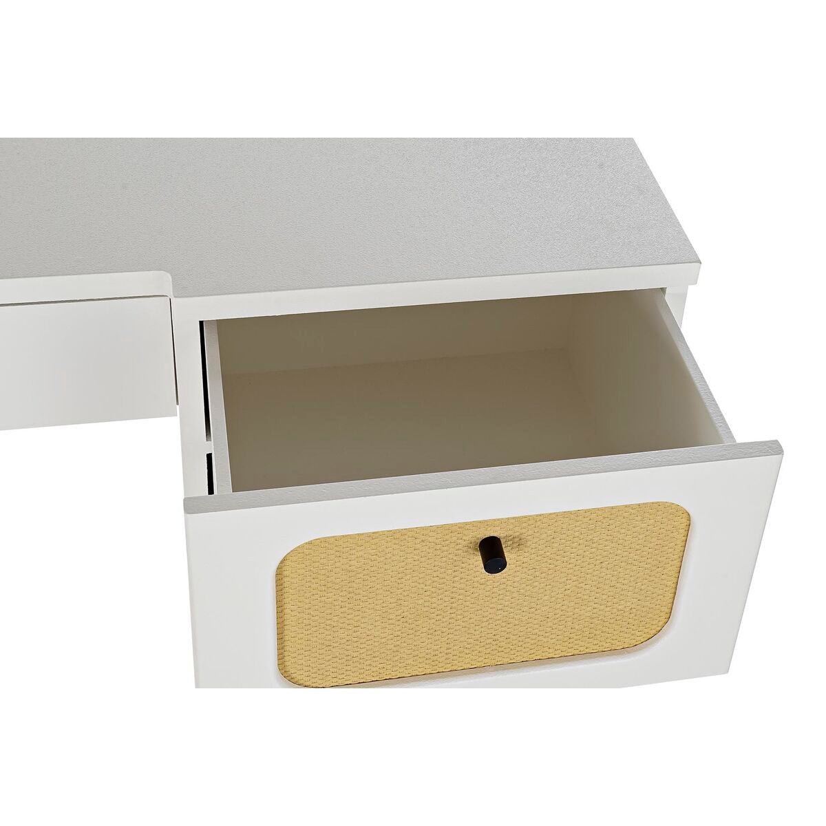 Bureau DKD Home Decor Sapin Blanc Rotin (140 x 50 x 76 cm)