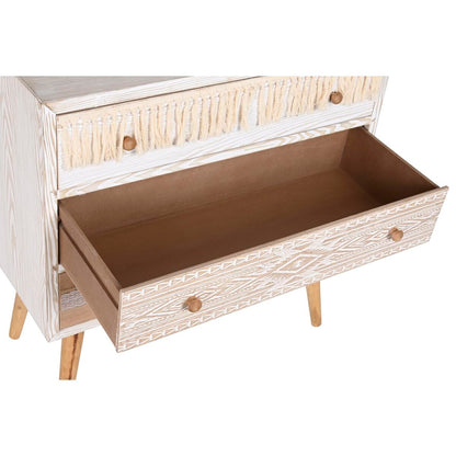 Commode DKD Home Decor Sapin Naturel Coton Blanc (80 x 35 x 80 cm)