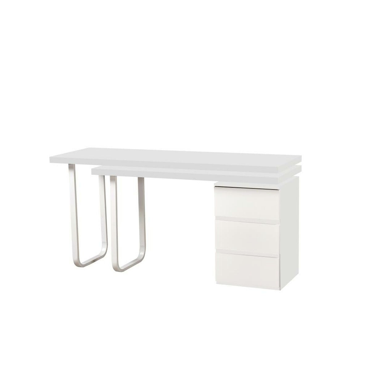 Bureau DKD Home Decor 150 x 120 x 75 cm Naturel Métal Blanc Bois MDF