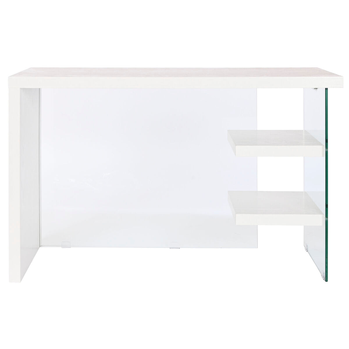 Bureau DKD Home Decor Blanc Transparent Verre Bois MDF 120 x 50 x 76 cm