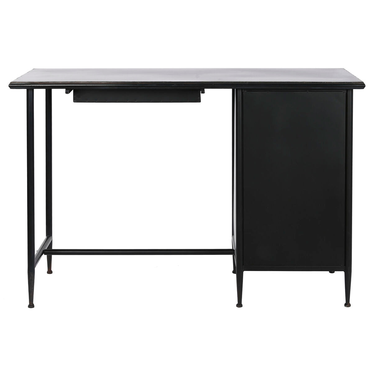 Bureau DKD Home Decor Noir Métal Verre 120 x 50 x 80 cm