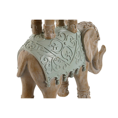 Figurine Décorative Home ESPRIT Blanc Eléphant Colonial 24,5 x 9,5 x 35 cm