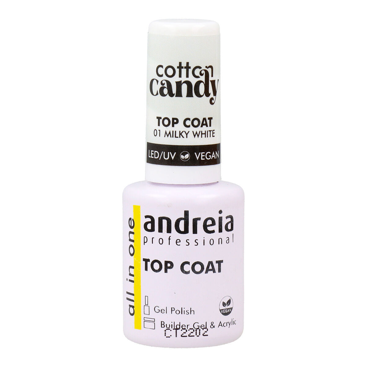 Vernis à ongles Andreia Cotton Candy Top Coat Nº 01 White 10,5 ml