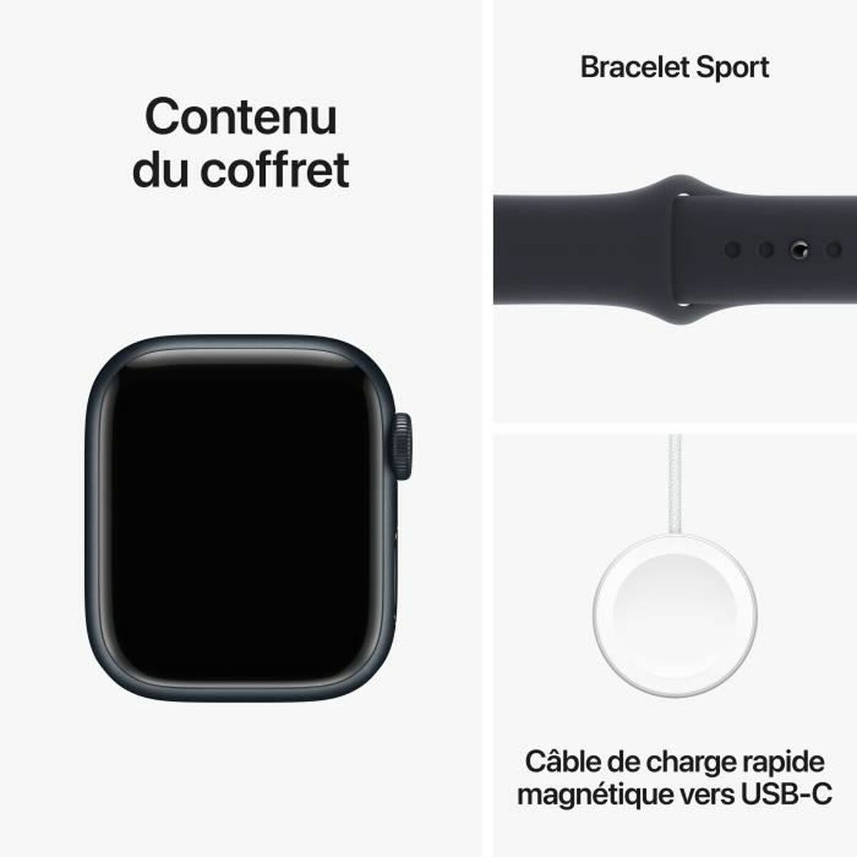 Montre intelligente Apple Series 9 Noir 41 mm