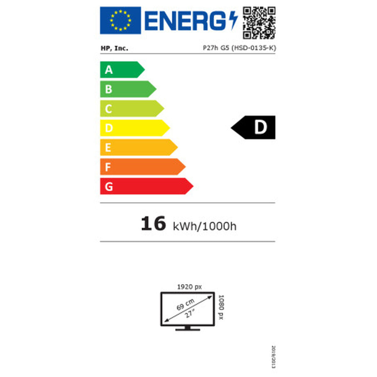 Écran HP 64W41AA#ABB Full HD 27" IPS Flicker free 75 Hz