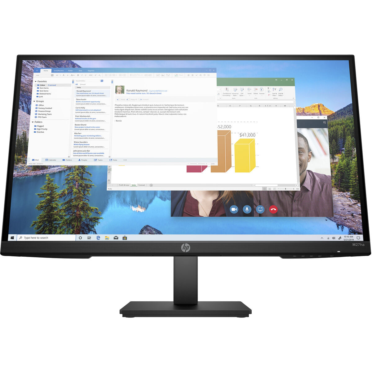 Écran HP M27ha 27" IPS LED Full HD