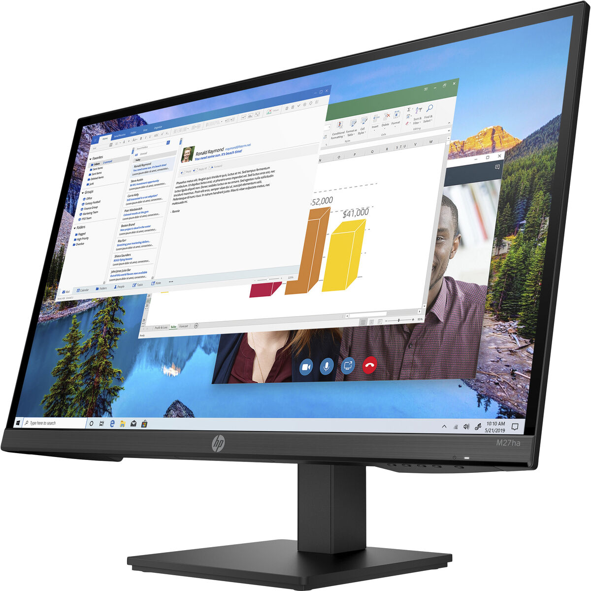 Écran HP M27ha 27" IPS LED Full HD