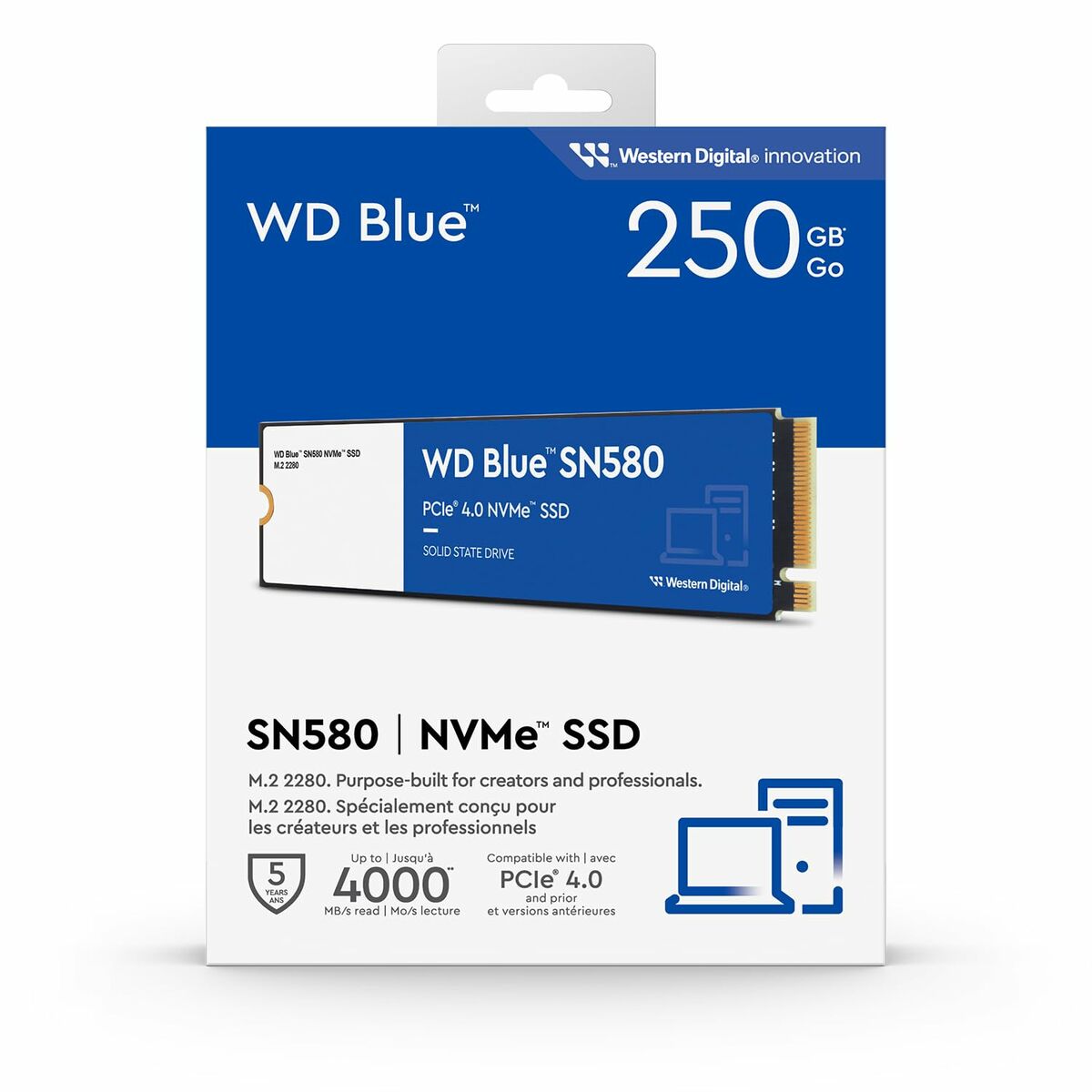 Disque dur Western Digital Blue SN580 TLC 250 GB SSD