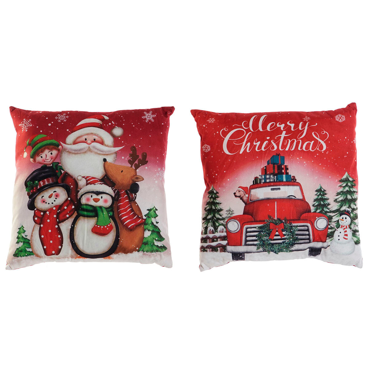 Coussin DKD Home Decor Noël Multicouleur Polyester 40 x 10 x 40 cm (2 Unités)