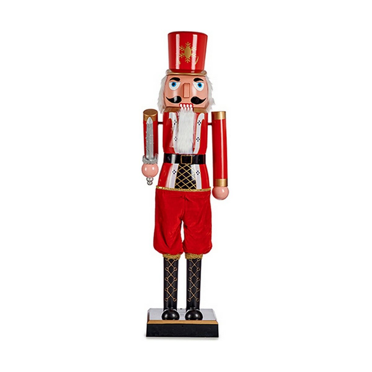 Figurine Décorative Rouge Noir Musique Mouvement Casse-Noisette 45 x 32 x 160 cm Plastique