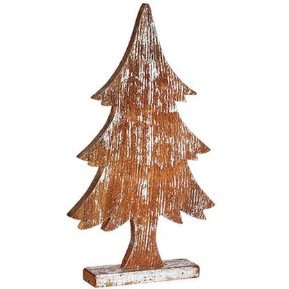 Figurine Décorative Sapin de Noël Argenté Bois 5 x 49,5 x 26 cm (6 Unités)