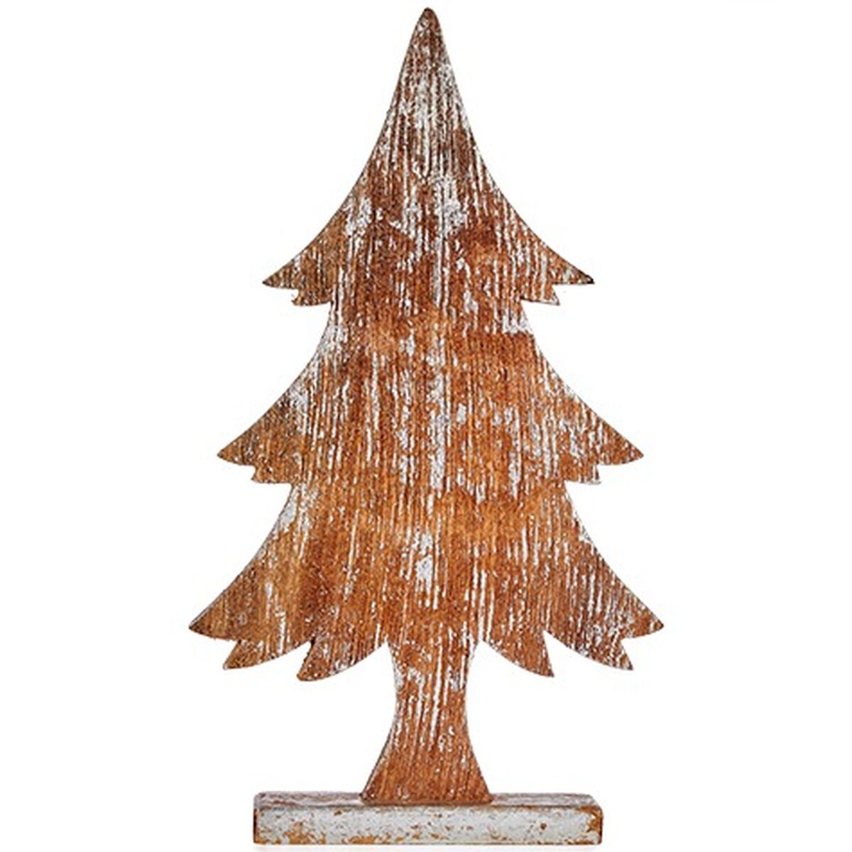 Figurine Décorative Sapin de Noël Argenté Bois 5 x 49,5 x 26 cm (6 Unités)