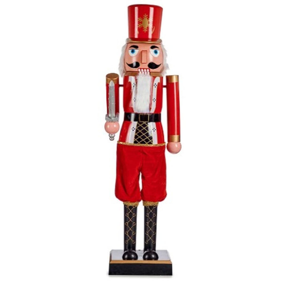 Figurine Décorative Casse-Noisette Noir Rouge Plastique 13 x 60 x 14,5 cm (4 Unités)