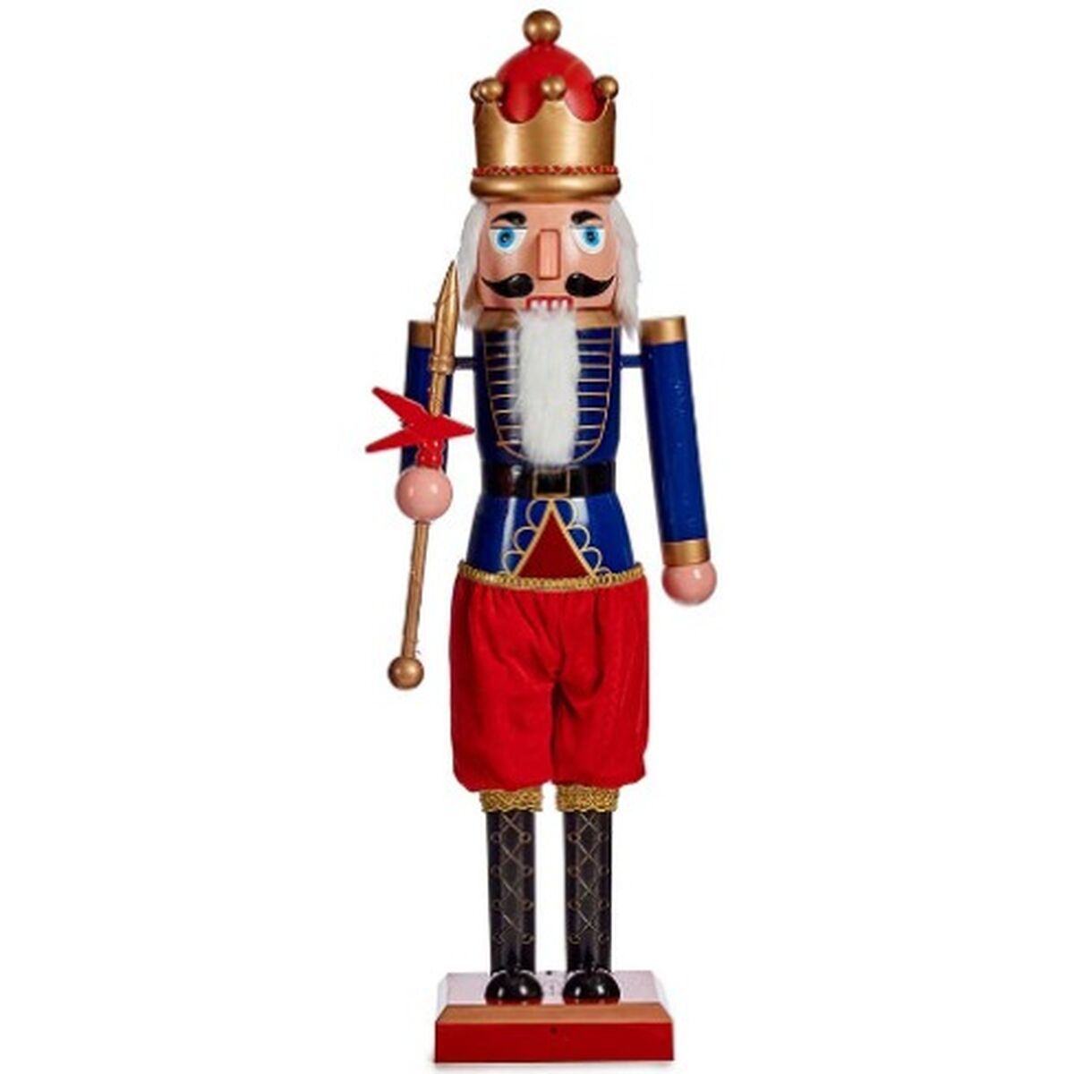 Figurine Décorative Casse-Noisette Bleu Rouge Plastique 16,5 x 60 x 13,5 cm (4 Unités)