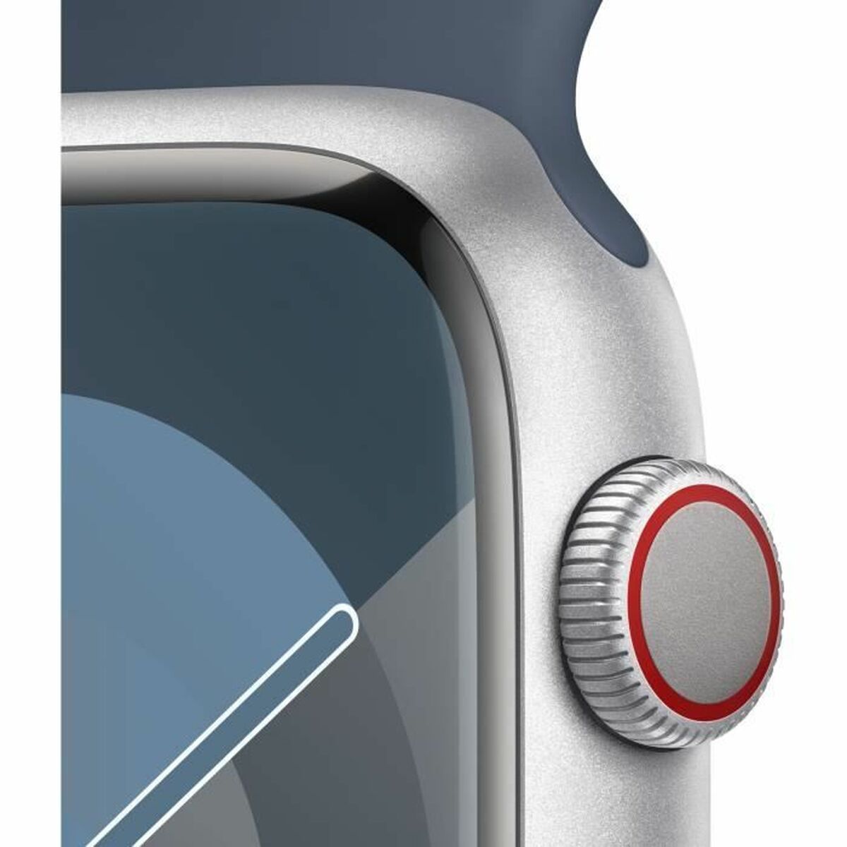 Montre intelligente Apple Series 9 Bleu Argenté 45 mm