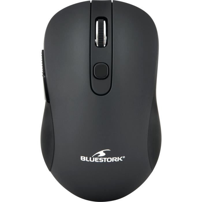 BLUESTORK Gaming Souris Sans fil - 2,4 Ghz - 6 boutons - Noire