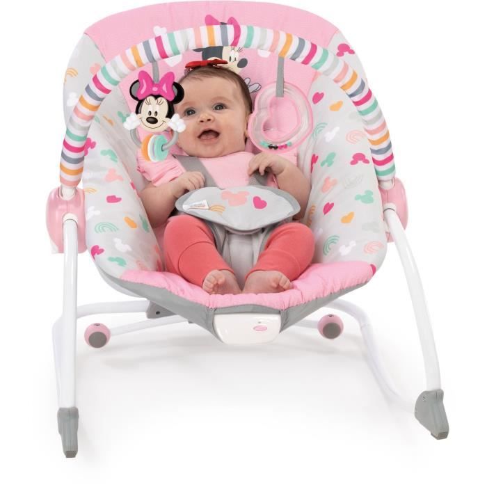 BRIGHT STARTS Transat Disney baby Minnie - Evolutif - 61 x 86 x 71 cm - Rose - Des la naissance