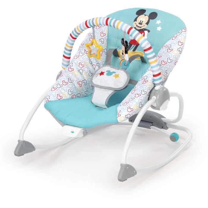 BRIGHT STARTS Transat Disney baby Mickey - Evolutif - 61 x 86 x 71 cm - Bleu - Des la naissance