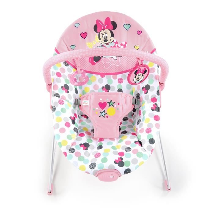 Disney Baby Transat Minnie Spotty Dotty avec vibrations et arche de jeux