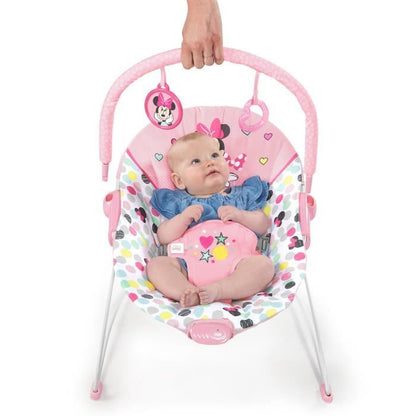 Disney Baby Transat Minnie Spotty Dotty avec vibrations et arche de jeux