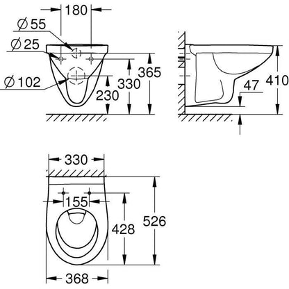 GROHE - Cuvette WC suspendue