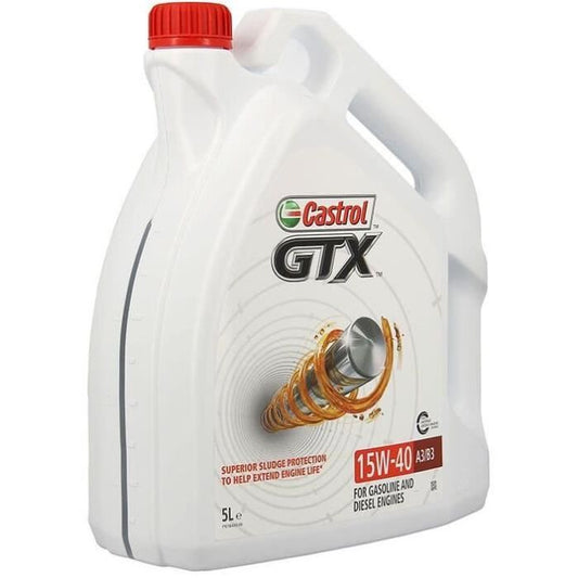 Huile-Additif GTX  A3/B3 - CASTROL - Minerale / 15W40 / 5L