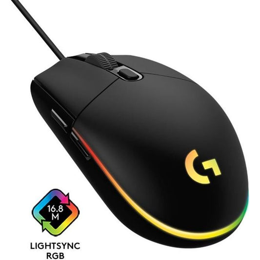 Souris gamer filaire - Logitech - G203 - LIGHTSYNC - RGB - USB - Noir