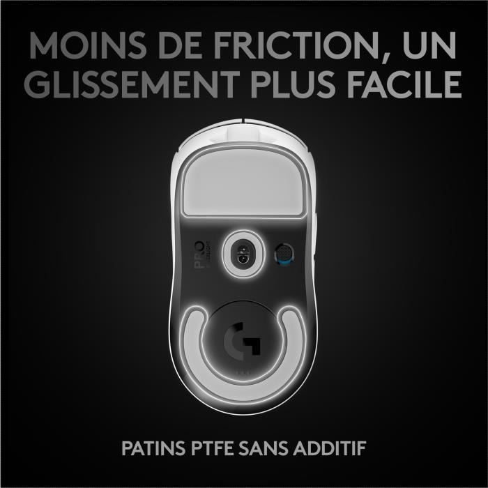 Souris Gaming - sans fil - LOGITECH G - PRO X SUPERLIGHT - Blanc